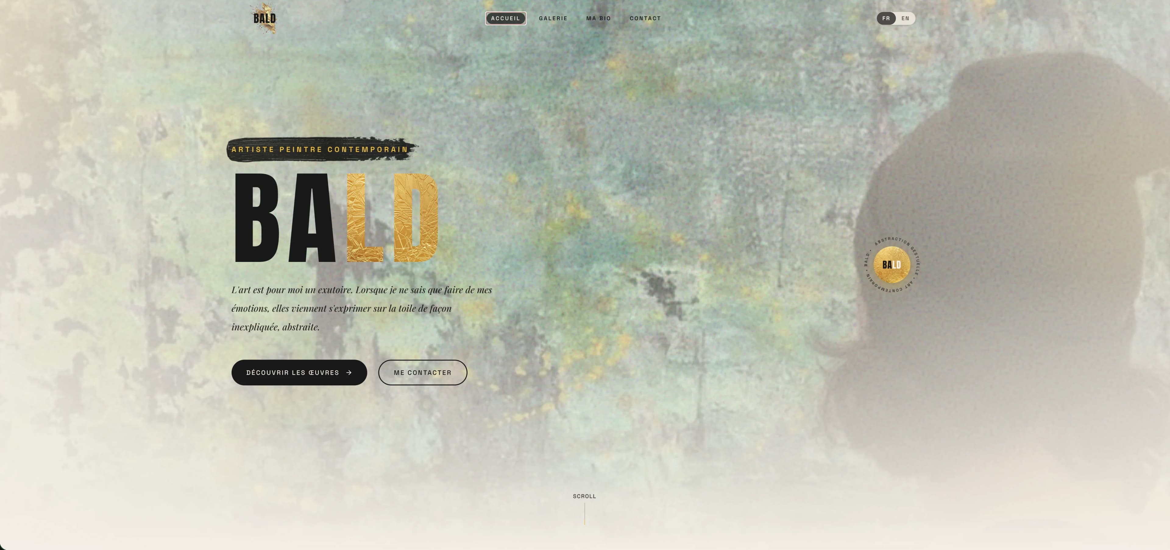 Site e-commerce artiste peintre