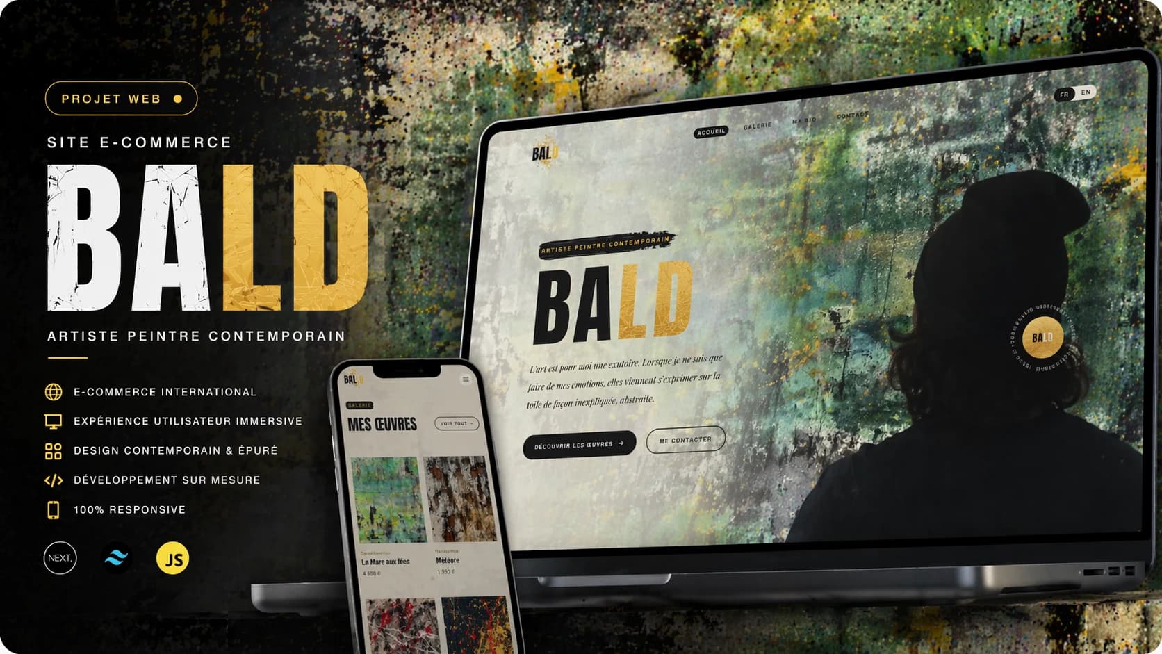 Site e-commerce artiste peintre