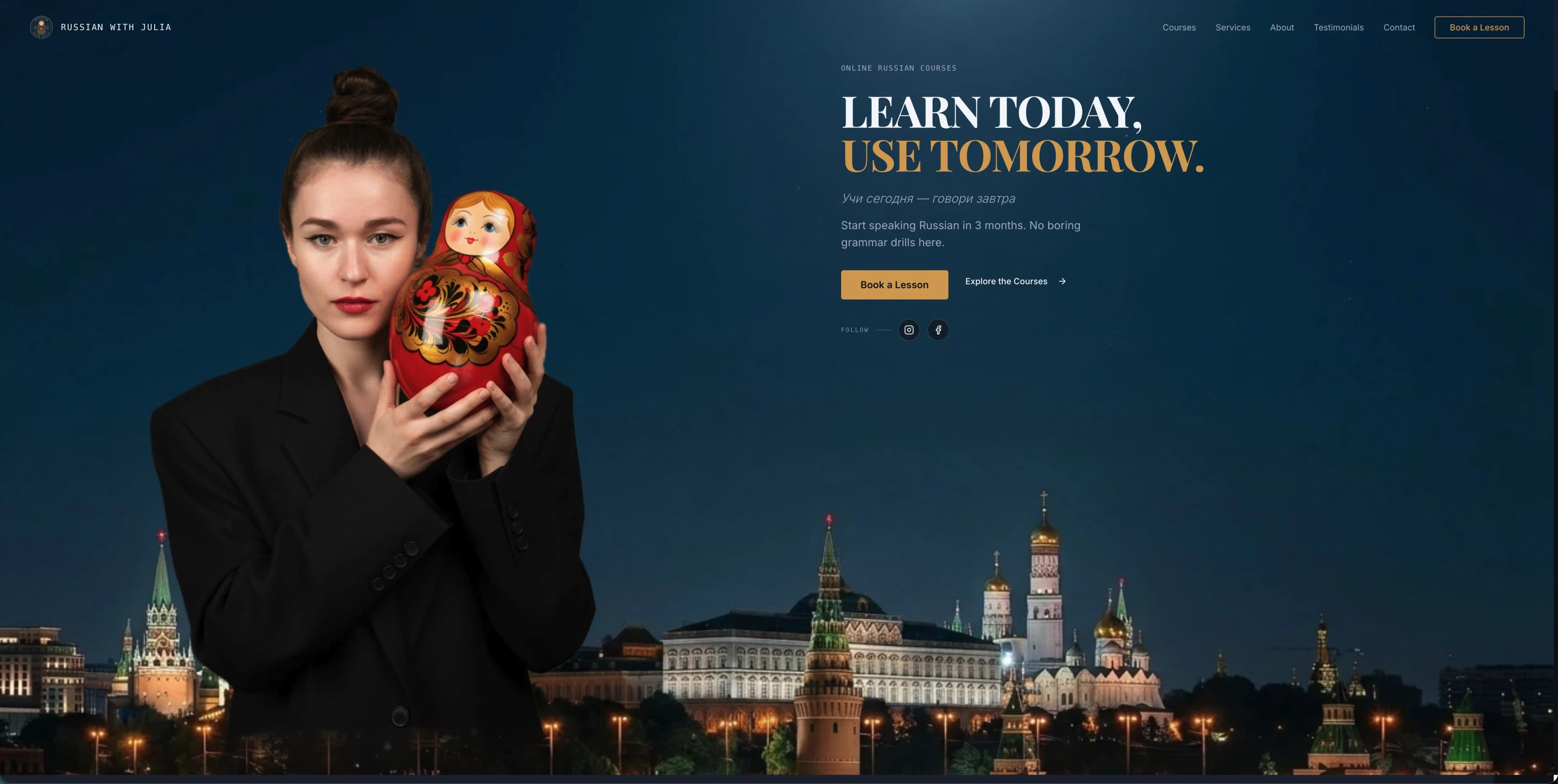Le site d'une prof de russe internationale